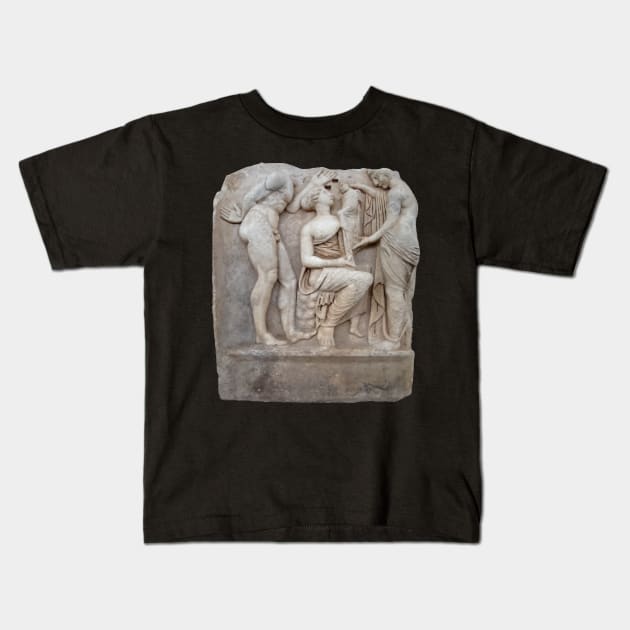 Deity and Dionysus Roman Sebasteion Relief Aphrodisias Kids T-Shirt by taiche